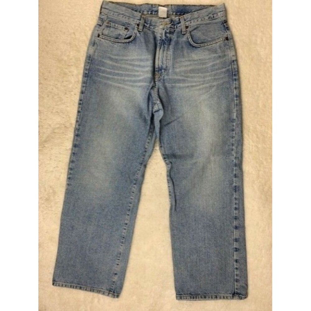 Lucky Brand Size 34 Short Mens Jeans Light Wash Wide Leg Cotton